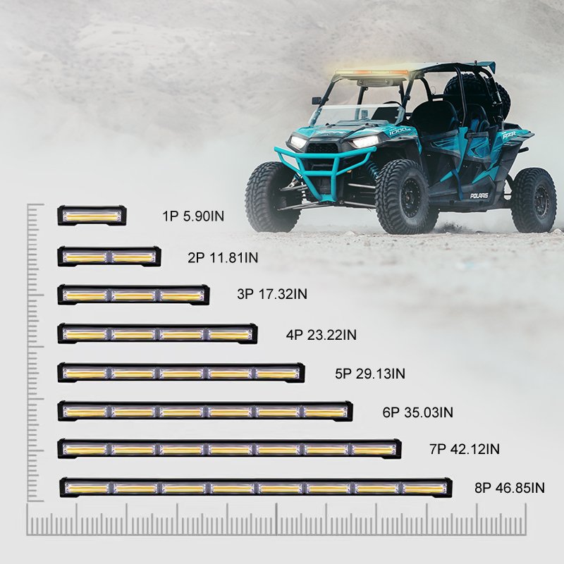 Led Light bar Single Dual Color Red Blue White Yellow Light bar Led Cob Chip for Driving Led Work Light for Atv Suv 4x4 Car