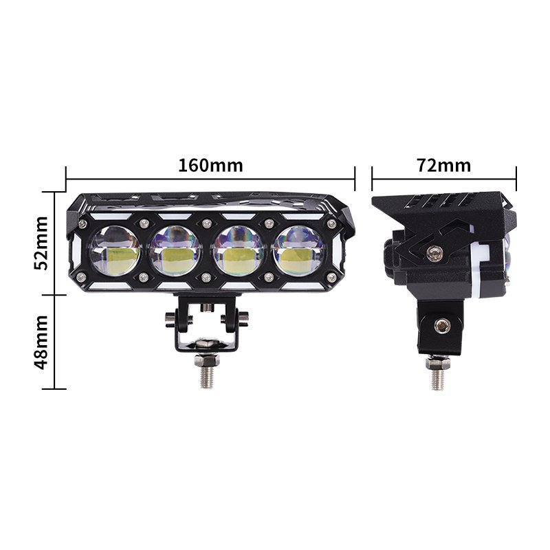 12V 24V 140W Dual Color LED Lights White Yellow Motorcycle Spotlights LED Car Lights DRL Hi-Lo Beam for Offroad 4X4 4WD ATV UTV