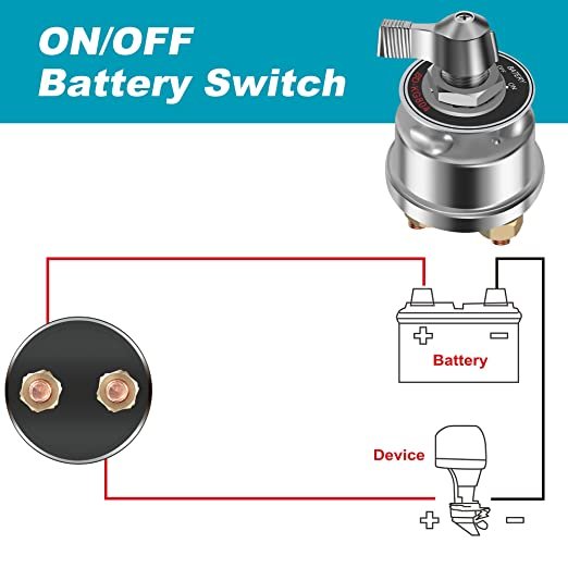 12-48V 300A ON/Off Master Battery Disconnect Switch Battery Power Cutoff Isolator Killer Switch for Car RV Truck Boat Marine ATV