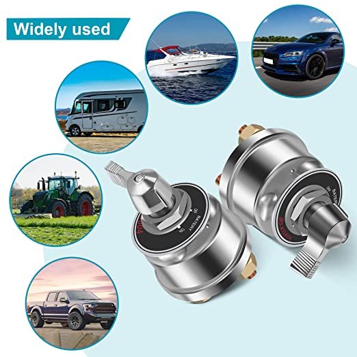12-48V 300A ON/Off Master Battery Disconnect Switch Battery Power Cutoff Isolator Killer Switch for Car RV Truck Boat Marine ATV