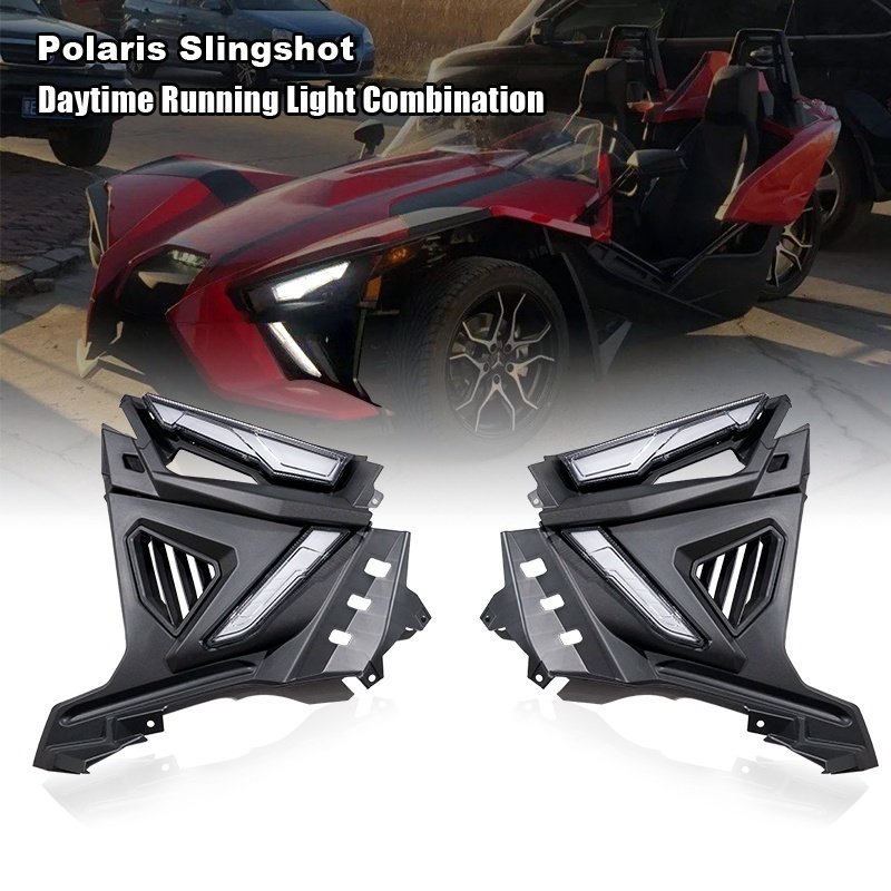 YongJin New Design Atv Body Kit Protect Plate Combination Kit with DRL and Yellow Turn Light for Polaris Slingshot