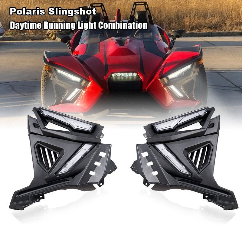 YongJin New Design Atv Body Kit Protect Plate Combination Kit with DRL and Yellow Turn Light for Polaris Slingshot