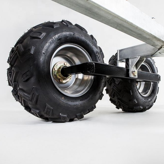 Hydraulic Atv Farm Tractor Log Timber Wood Trailer Crane Loader Moving Type Timber Trailer with Wheels