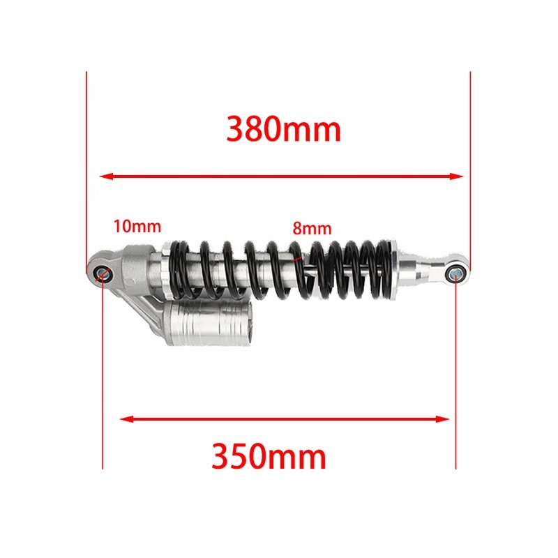M10 External Airbags 350mm Rear Shock Absorber Suspension Motorcycle 8mmSpring for Motorcycle HONDA Yamaha Go Kart Buggy ATV UTV