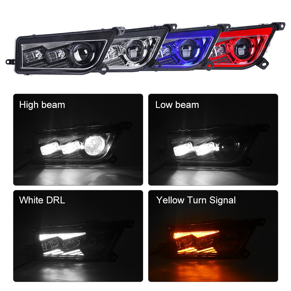 ATV UTV Angle Eyes Headlight for 2016-2017 Polaris General 1000 4X4 Off Road Halo Headlight Led for RZR XP 1000