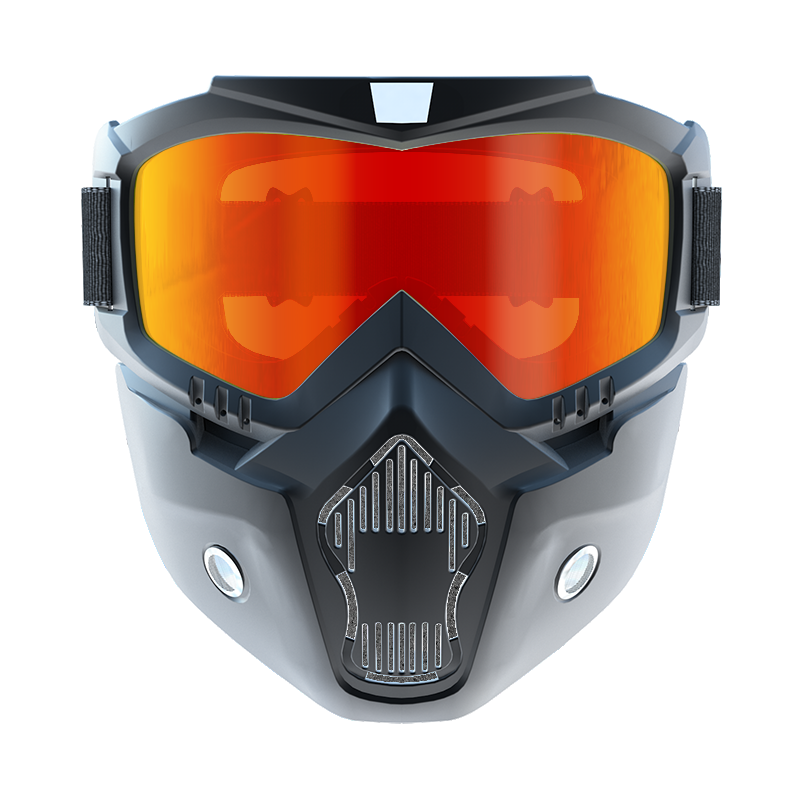 Yijia Optical MX Mask Anti Fog Motorcycle Helmet Riding Goggles Glasses With Removable Face Mask Adjustable Motocross Eyewear