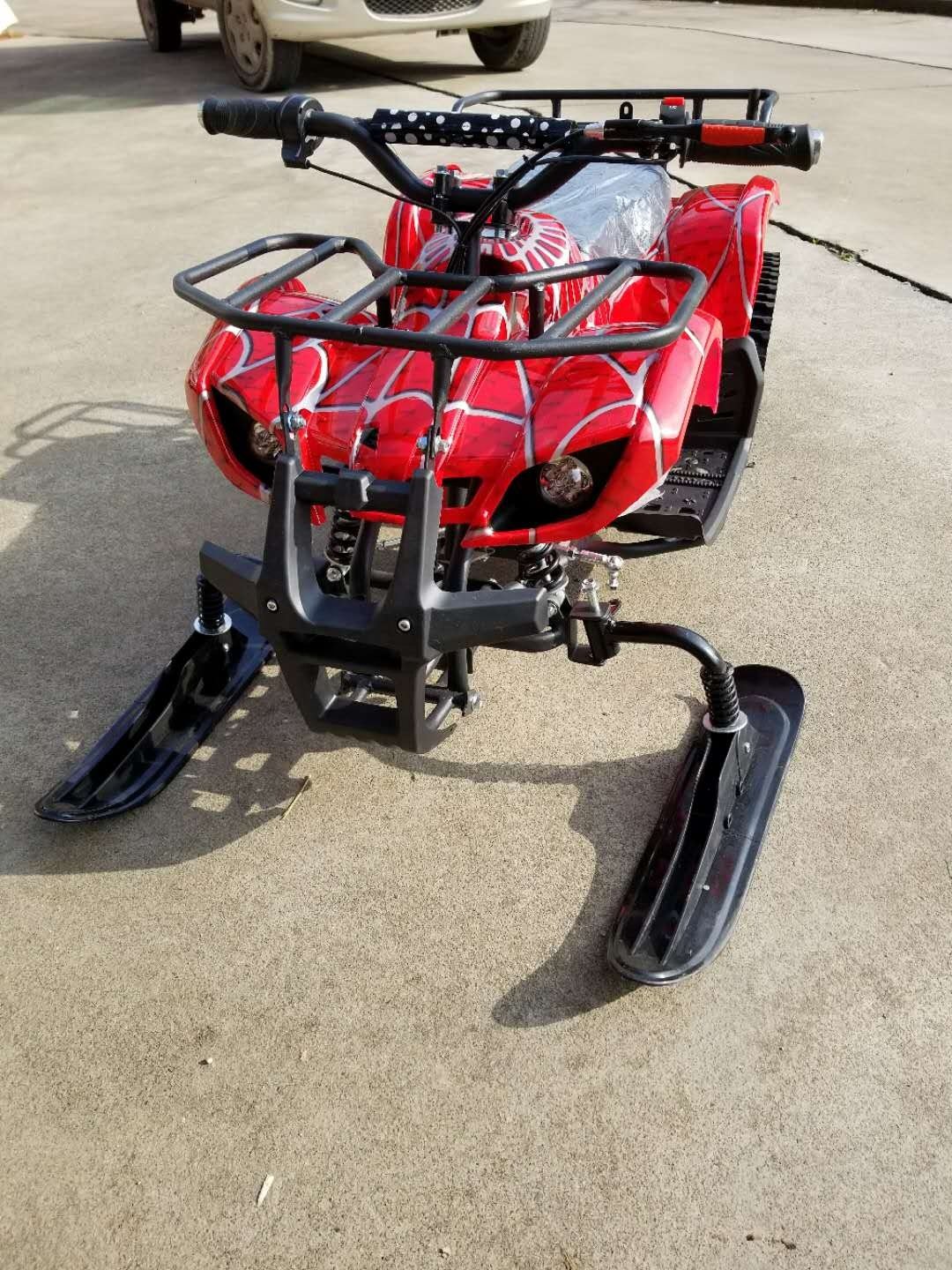 Adult Rubber Tracked Snow Scooter Electric Snowmobile Electric Gasoline Tracked Snow ATV
