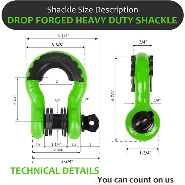 Wholesale China Selling 3/4" Tow Long Life 4.75T G209 Tow Shackle for ATV Quad Auto Truck Trailer