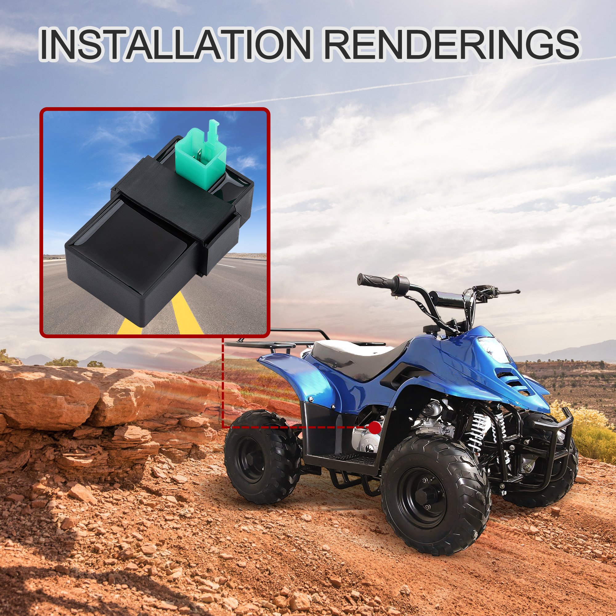 GOOFIT 4 Pin DC CDI De Motocicleta Motorcycle CDI Box for 50cc 70cc 90cc 110cc 125cc Quad Atv Quad Dirt Bike Go Kart Engine Part