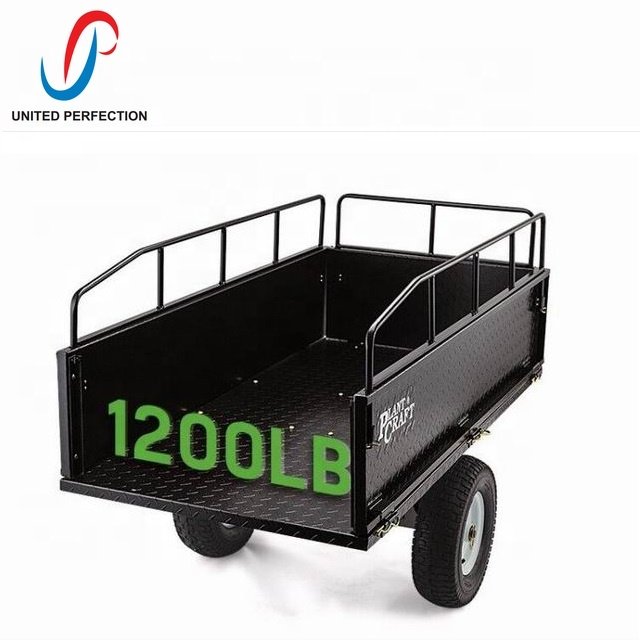 Multi-Purpose ATV Trailers Pull-Behind Garden Scooter Lawn Tractor Dump Garden Trailers With Low MOQ