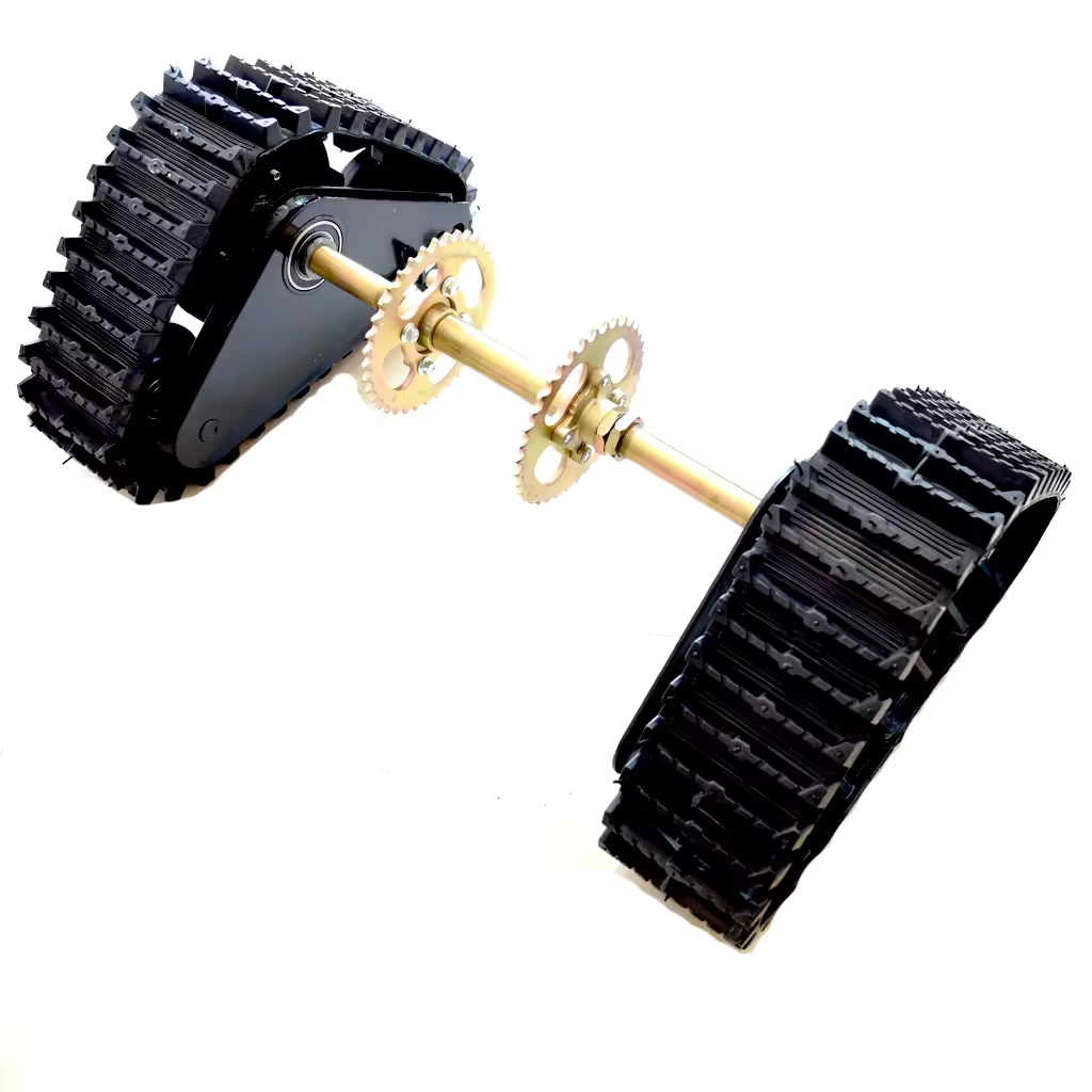 Electric Starter Go Kart UTV Rear Wheel ATV Snow Sand Snowmobile Tracks Assembly with Axle Chain Sprocket Brake