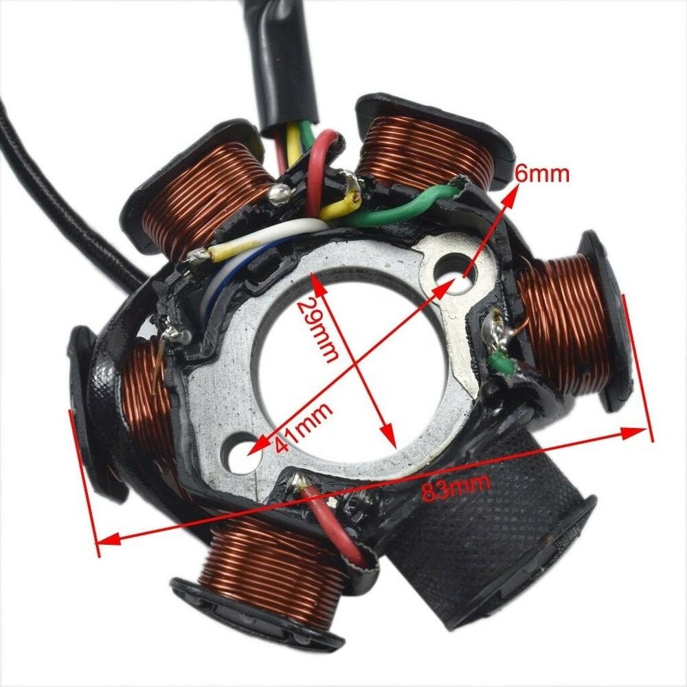 6 Coil 5 Wires GY6 125CC 150CC Magneto Stator PIT Quad Dirt Bike ATV Buggy
