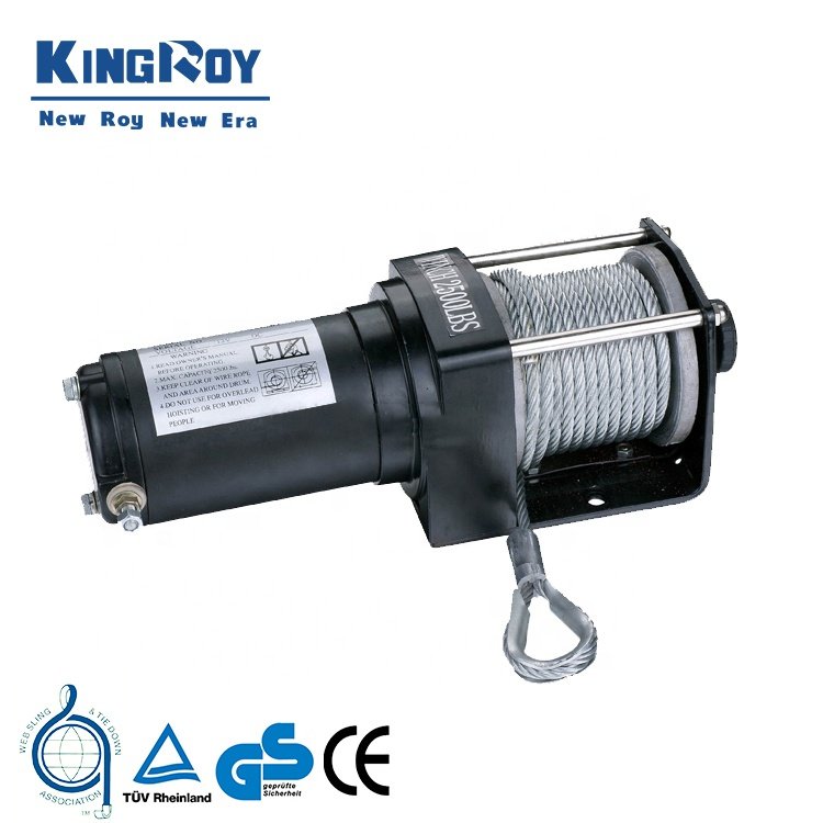 KingRoy 1100kg 2500lbs 1ton Winch for Atv Small Mini 12v Electric Winch for Sale