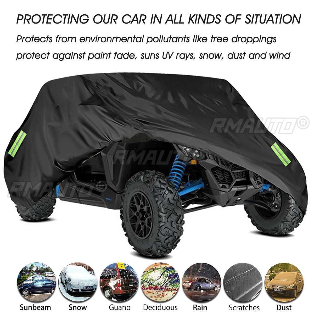 Quad Bike ATV Cover Universal 210D Waterproof Motorcycle Vehicle Scooter Kart Motorbike Covers for Can-Am Maverick X3 XDS XMR