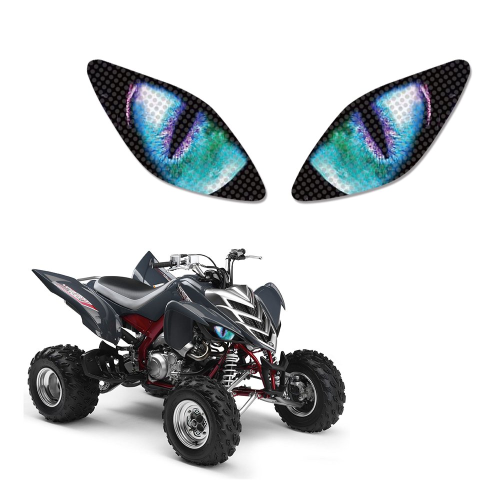 Motorcycle ATV Parts Decal Sticker Headlight Eye Graphics Kit Light Cover Decal Fit for Yamaha Raptor 660 2001-2005