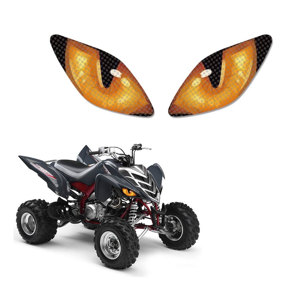 Motorcycle ATV Parts Decal Sticker Headlight Eye Graphics Kit Light Cover Decal Fit for Yamaha Raptor 660 2001-2005