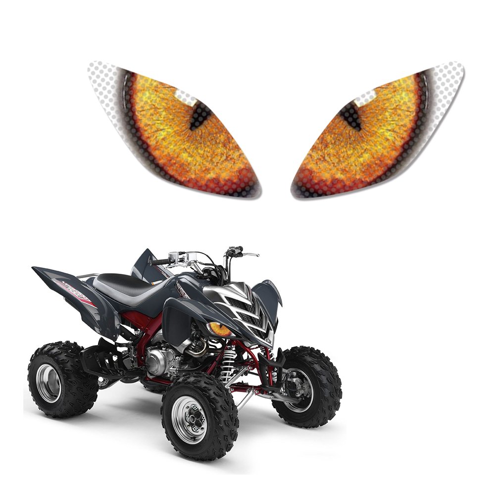 Motorcycle ATV Parts Decal Sticker Headlight Eye Graphics Kit Light Cover Decal Fit for Yamaha Raptor 660 2001-2005