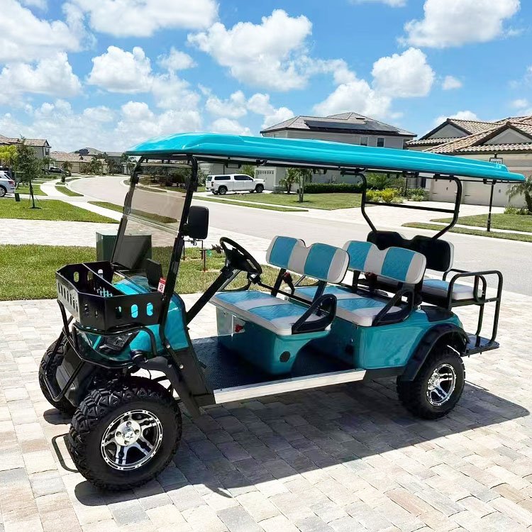 48v 60v 72v Electric Lifted Golf Cart 2 4 6 4 Person Off-Road Buggy For Hunting With Lithium/Lead Battery