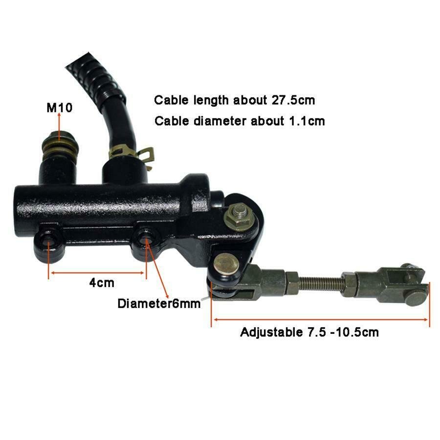 Motorcycle Rear Brake Master Cylinder Pump Motorbike ATV Dirt Bike Hydraulic Brake Pump Refit for ZX6 ZX7