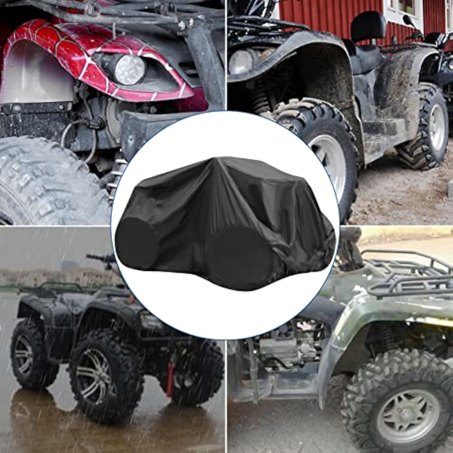 HOTO Stock Waterproof ATV Cover Universal Durable UTV Oxford Cover 4 Season UTV ATV Golf Car Watercraft Cover for Sale