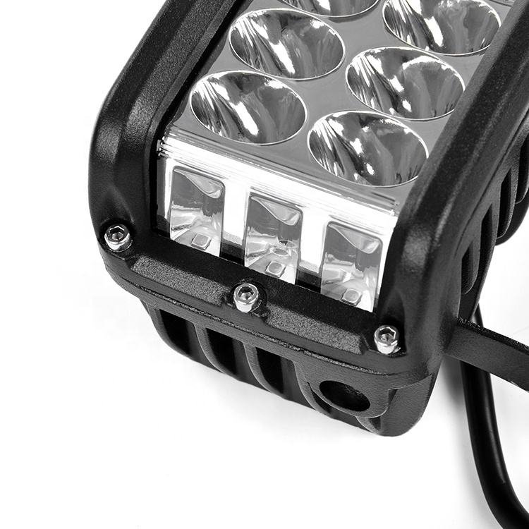 Vcan Wholesale Prices Dual Color 72W LED Work Light Strobe Car Light Bar Flashing Auto Fog Light for Truck SUV ATV 4WD