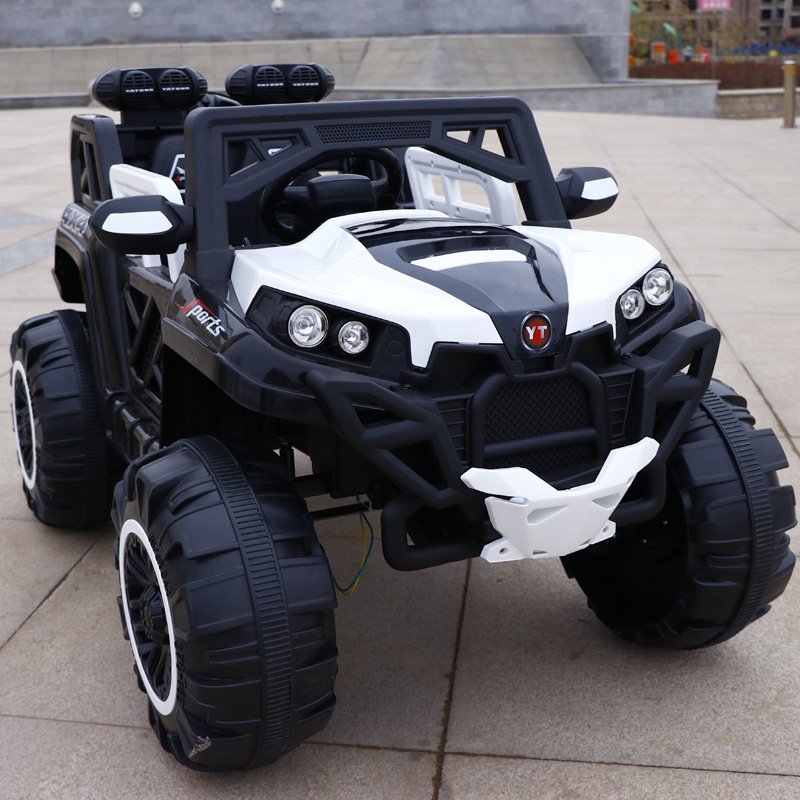 12V Rechargeable Electric Four-Wheel Unisex Beach Off-Road Ride-On Toy for Kids Remote Control Powered by Battery Outdoor ATV