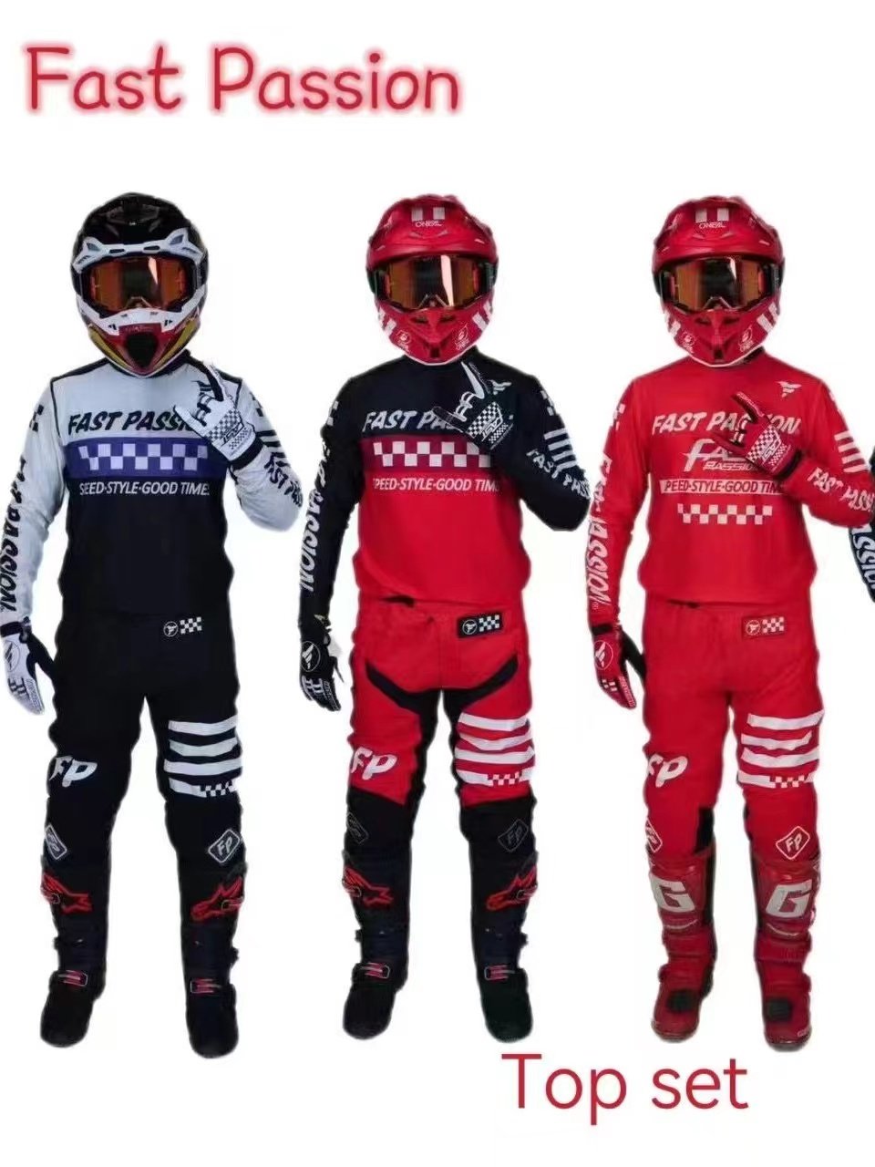 Quick Dry Jersey and Pants Riding MX Suit Motocross Suit for Adults Motorcycle Off Road ATV Cycling Suit