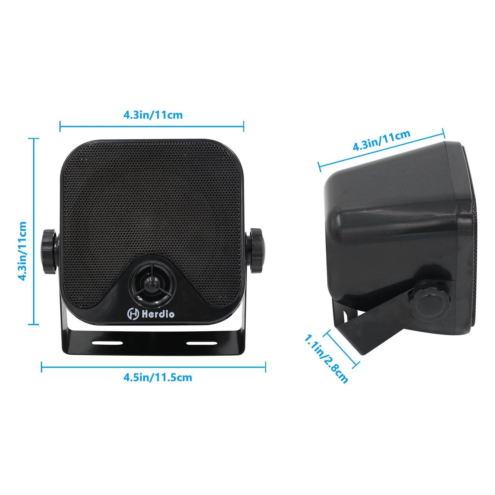 120W 4 Inch Waterproof Boat Marine Box Outdoor Speakers Heavy Duty Motorcycle Surface Mounted Speaker For ATV UTV Yacht Tractor