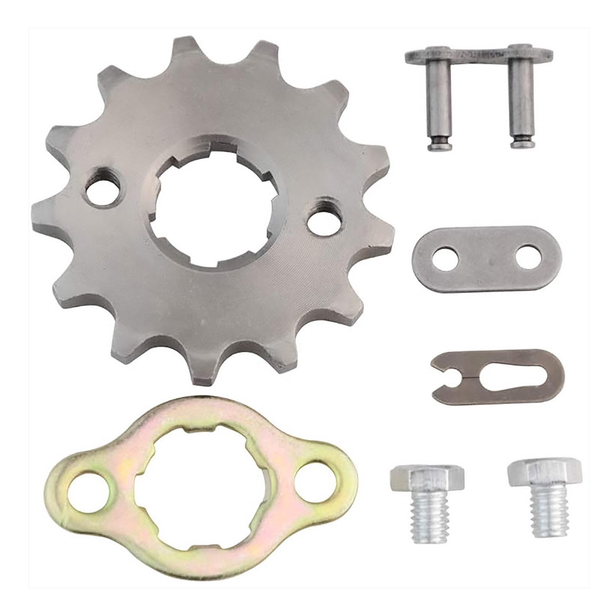 GOOFIT 420-13T 17mm Front Sprocket With Chain Buckle Replacement for Motorcycle Scooter ATV Dirt Bike