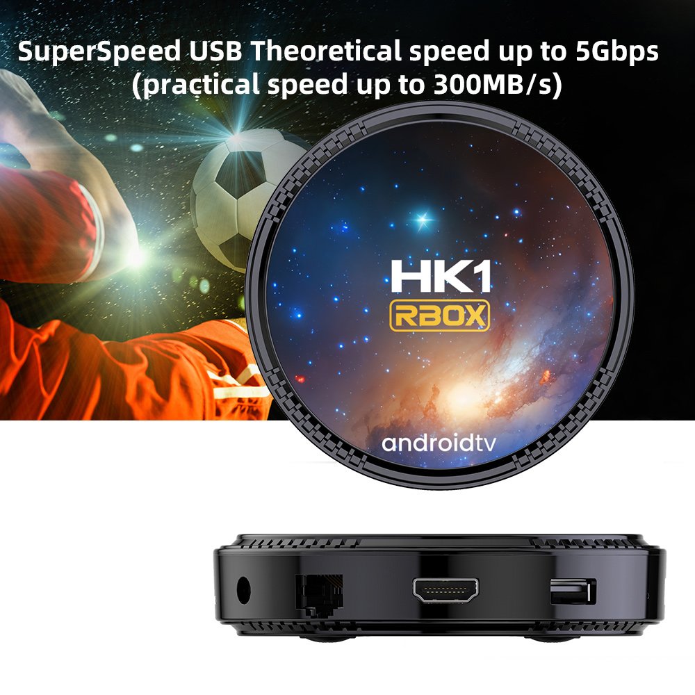 2023 Android Box Set-top Box HK1 RBOX W2T ATV Android 11.0 4K Smart TV Box Amlogic S905w2 Media Player 2GB 16GB ATV Voice Remote