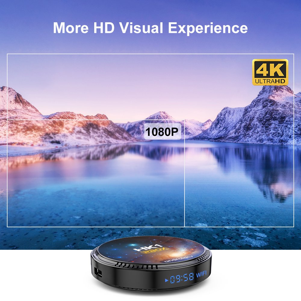 2023 Android Box Set-top Box HK1 RBOX W2T ATV Android 11.0 4K Smart TV Box Amlogic S905w2 Media Player 2GB 16GB ATV Voice Remote