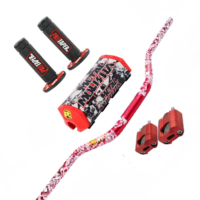 Motorcycle Dirt Pit Bike ATV Quad Racing Bike PRO Handle Grips Handlebar with Bar Pads Motorcycle Handlebar Grips