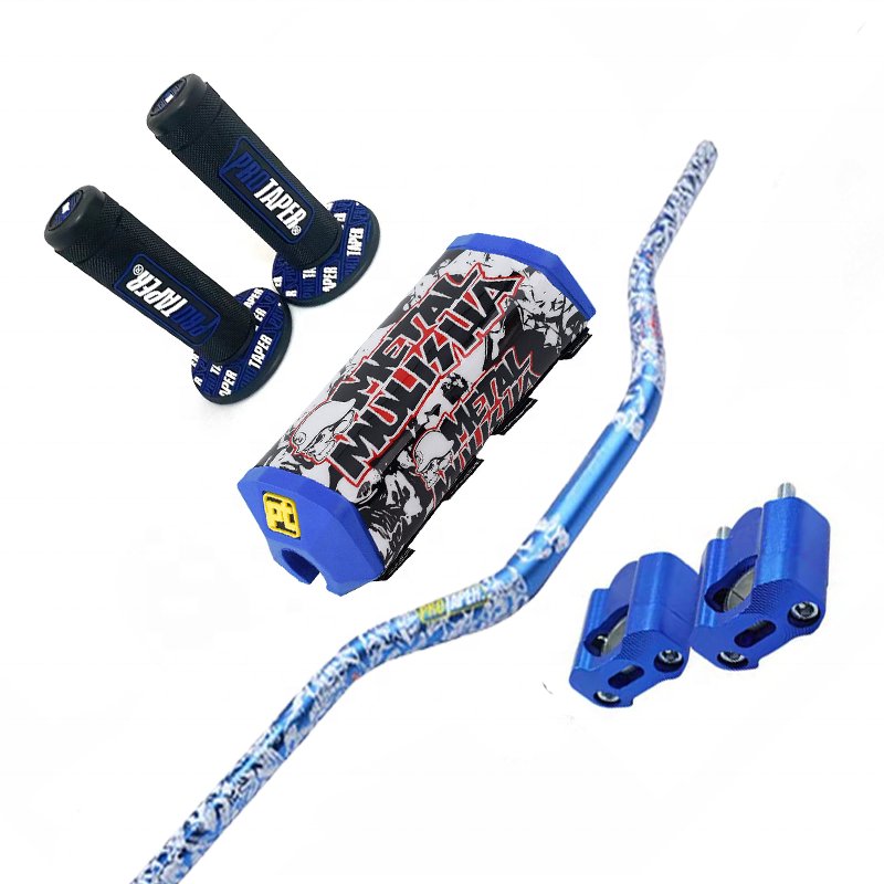 Motorcycle Dirt Pit Bike ATV Quad Racing Bike PRO Handle Grips Handlebar with Bar Pads Motorcycle Handlebar Grips