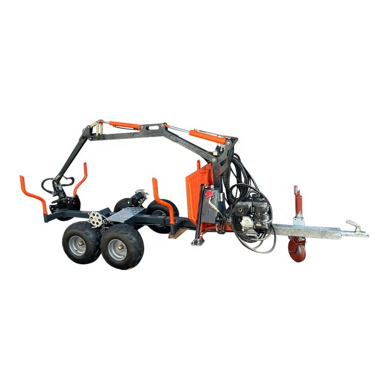 ATV Wood Hauling Trailer Log Crane Forestry Machine Motor Engine Truck Farm Forest Construction Industries
