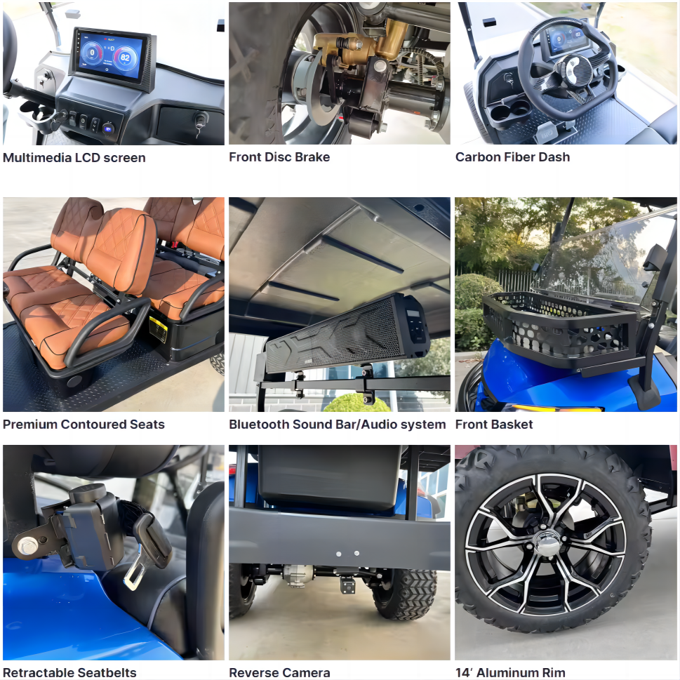 TONGCAI Marias Forward Facing 4 Seater 4 Wheel Drive Seat Cover 6 Seater Lithium Electric Cigar Holder off Road Golf Cart