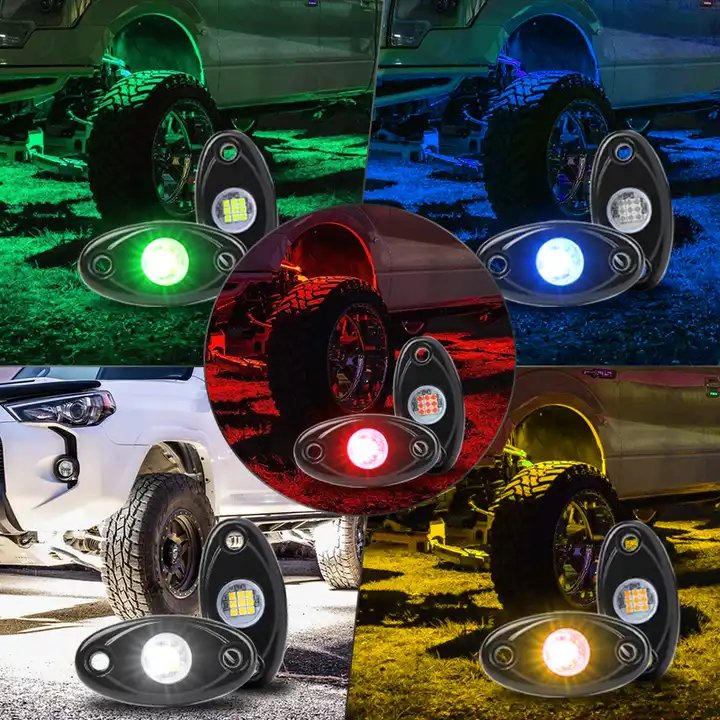Lead High Quality 12v LED IP67 Waterproof LED Green Color Rock Light Pod for Mini Truck ATV