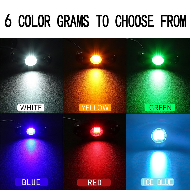 Lead High Quality 12v LED IP67 Waterproof LED Green Color Rock Light Pod for Mini Truck ATV