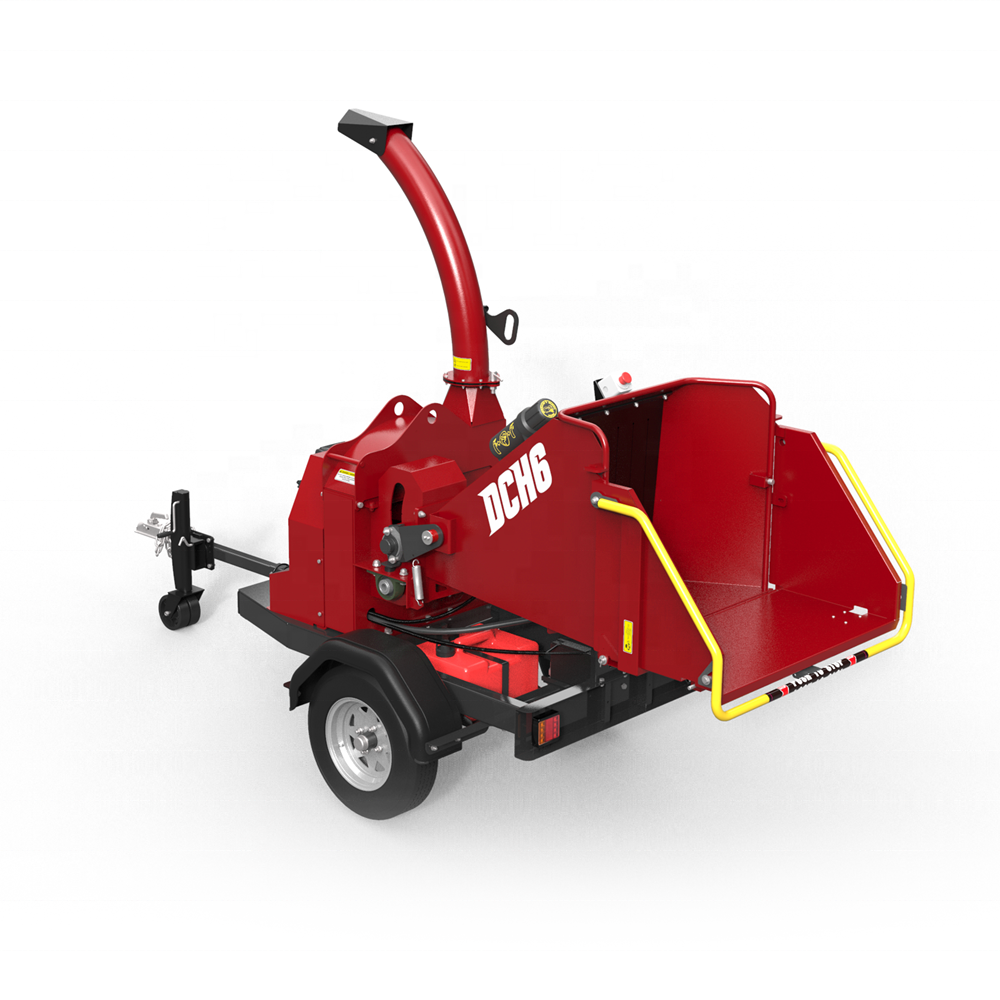 6 Inch Capacity Disc Drum Mobile Atv Chinese Forestry Tractor Wood Chipper Blades Machine Pto Tracked Hydraulic Shredder