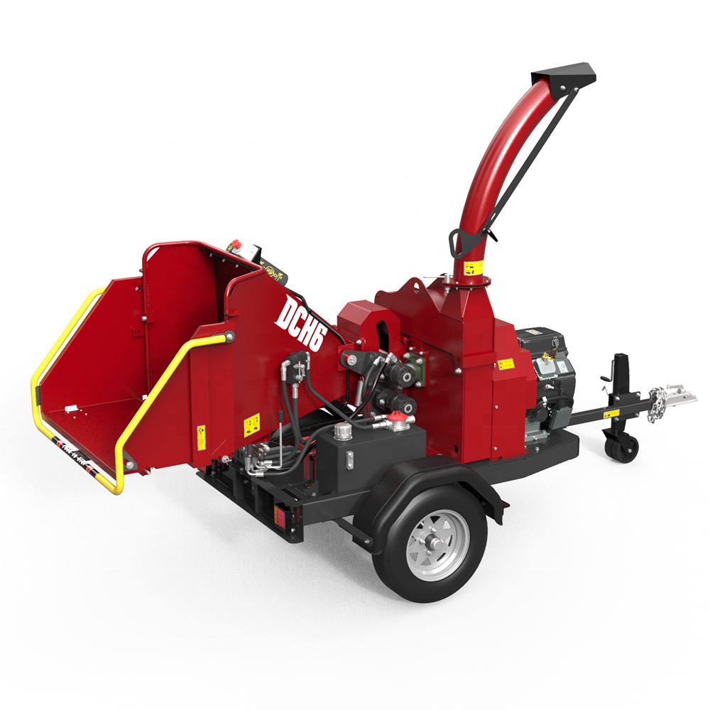 6 Inch Capacity Disc Drum Mobile Atv Chinese Forestry Tractor Wood Chipper Blades Machine Pto Tracked Hydraulic Shredder