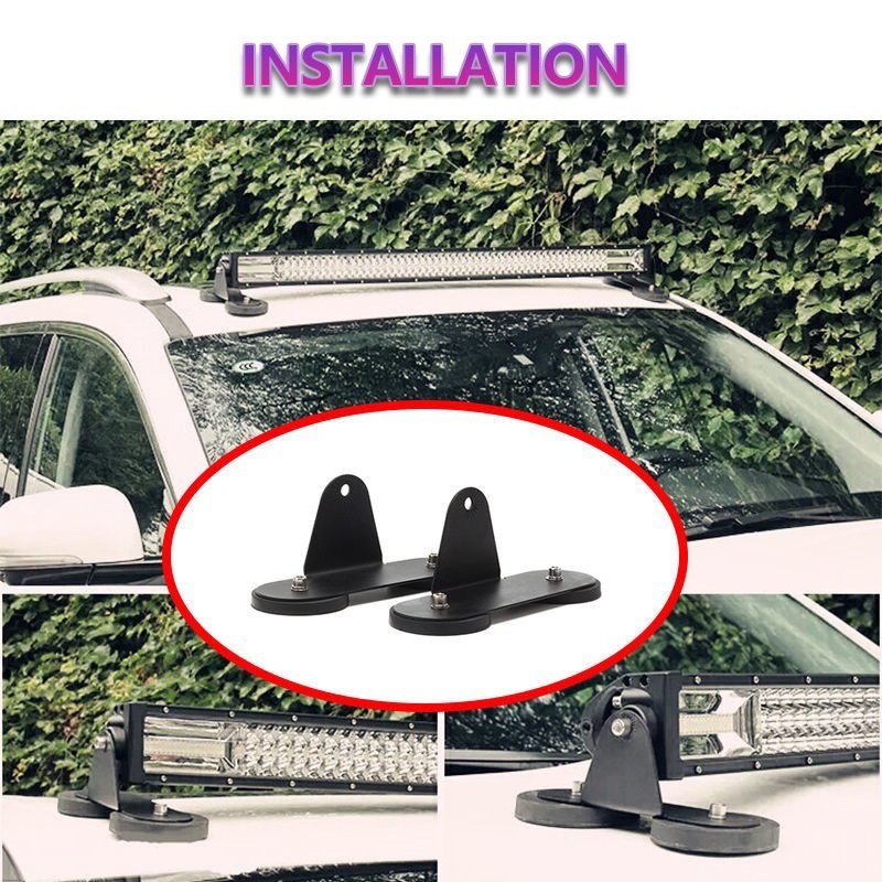 4X4 ATV Road Roof Spotlight Modification LED Work Light Car LED Light Bar Magnet Bracket Mount Strong Magnetic Base New