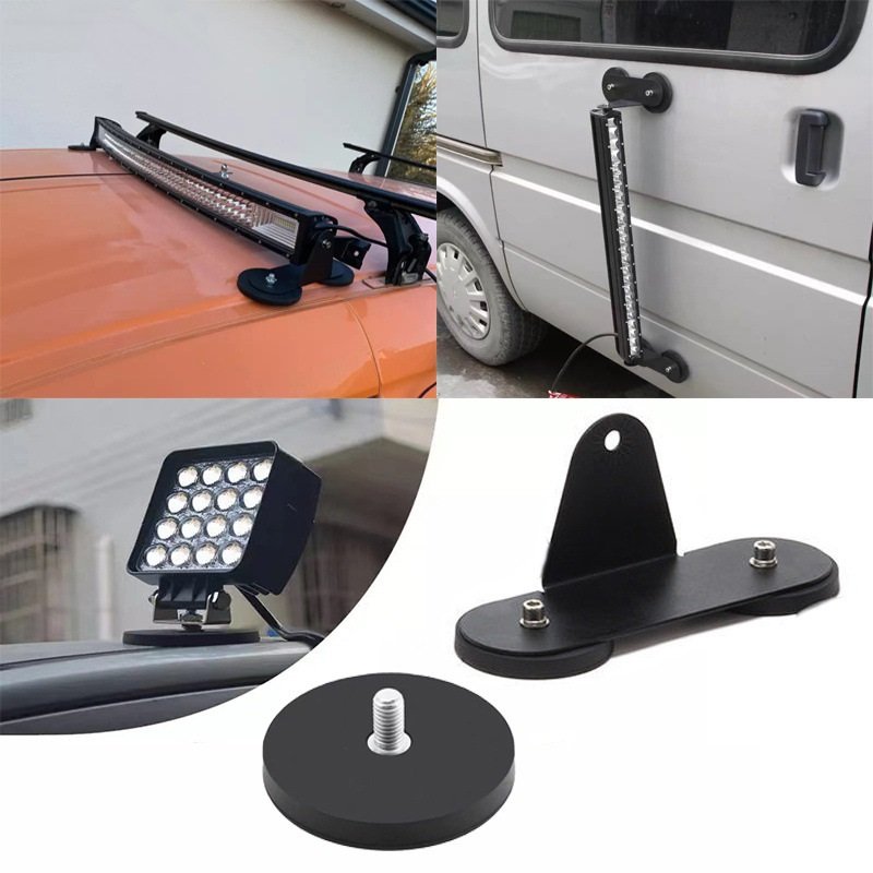 4X4 ATV Road Roof Spotlight Modification LED Work Light Car LED Light Bar Magnet Bracket Mount Strong Magnetic Base New