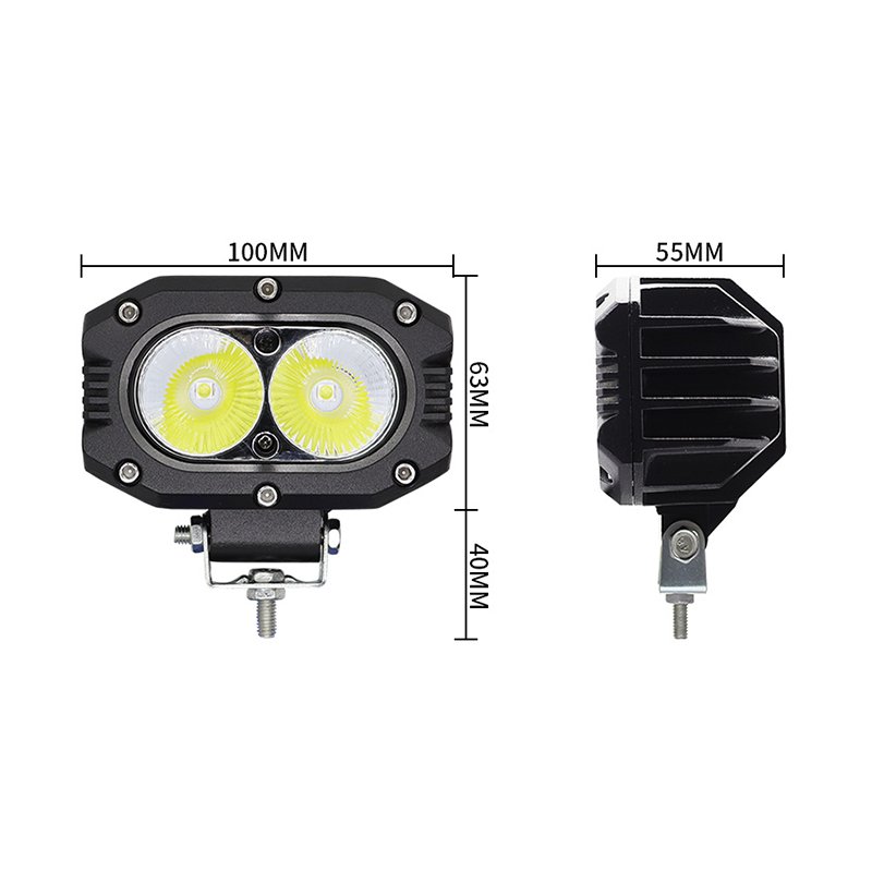 4 Inch 20W LED Work Light Flood 6000K White Fog Lamps for Moto Scooters ATV UTV UAZ Car Truck Boat Driving Light
