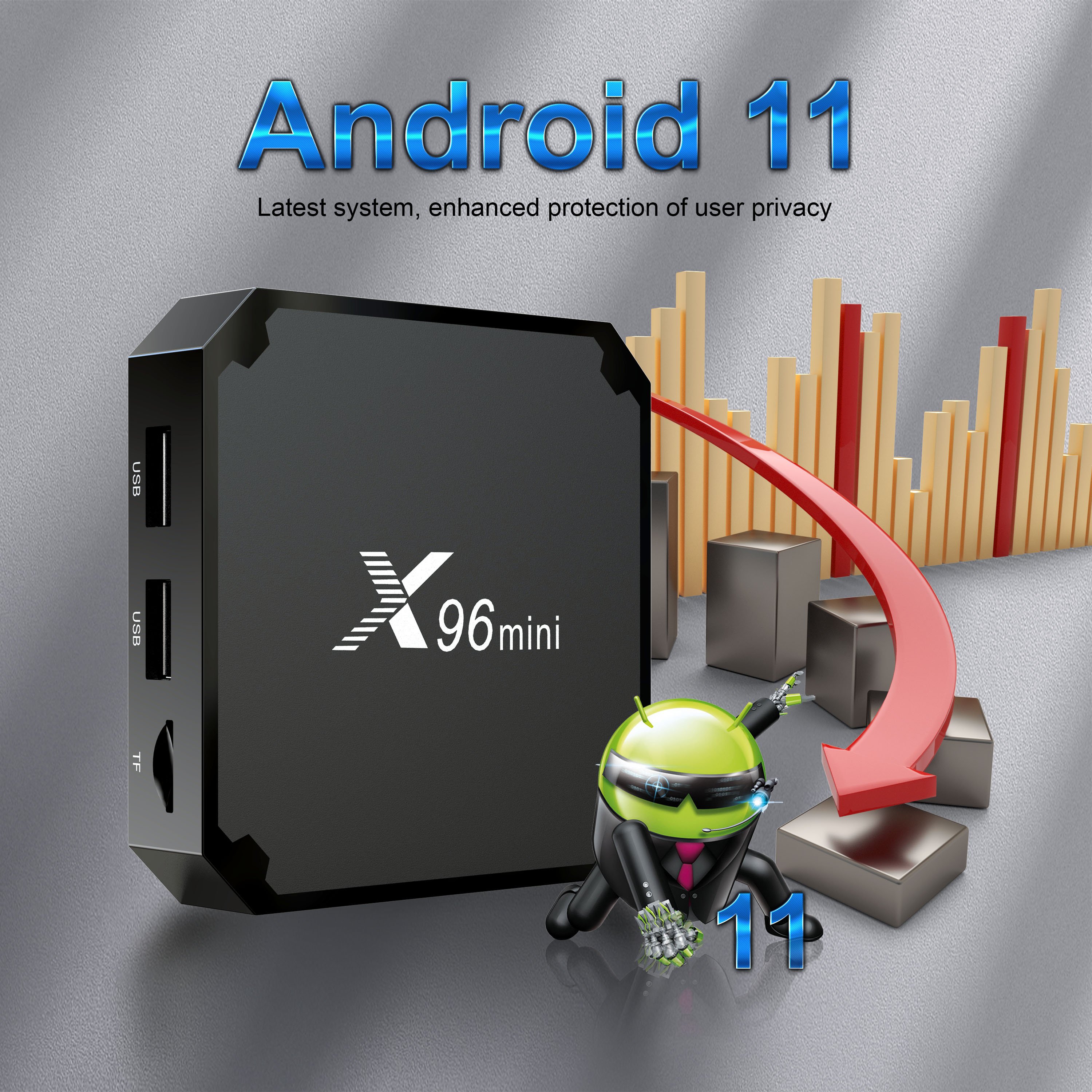 2024 High-quality Smart TV Box X96 Certified Android 12 with 5G WiFi Quad Core Processor 4K Streaming Android Operating System