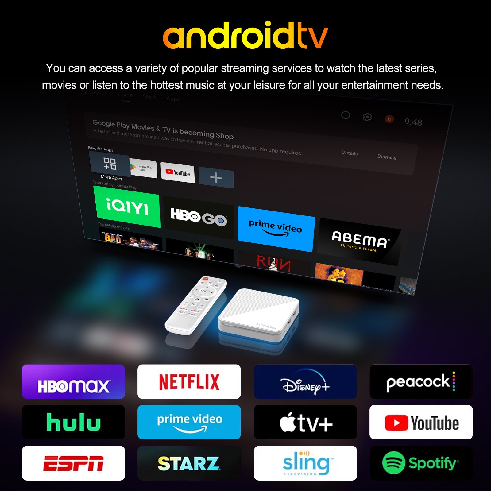 Original H96 Max Allwinner H313 2GB 16GB Game Box Android TV 4K Voice Remote Android 14 ATV Set Top Box