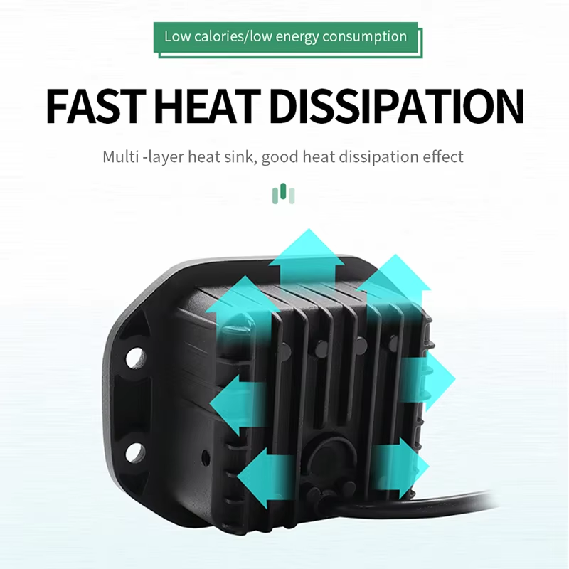 5 Inch 50W Flush Mount LED Work Light RGB Hi Low Beam Car Daytime Running Light for Wrangler Off Road ATV Driving Fog Lamp