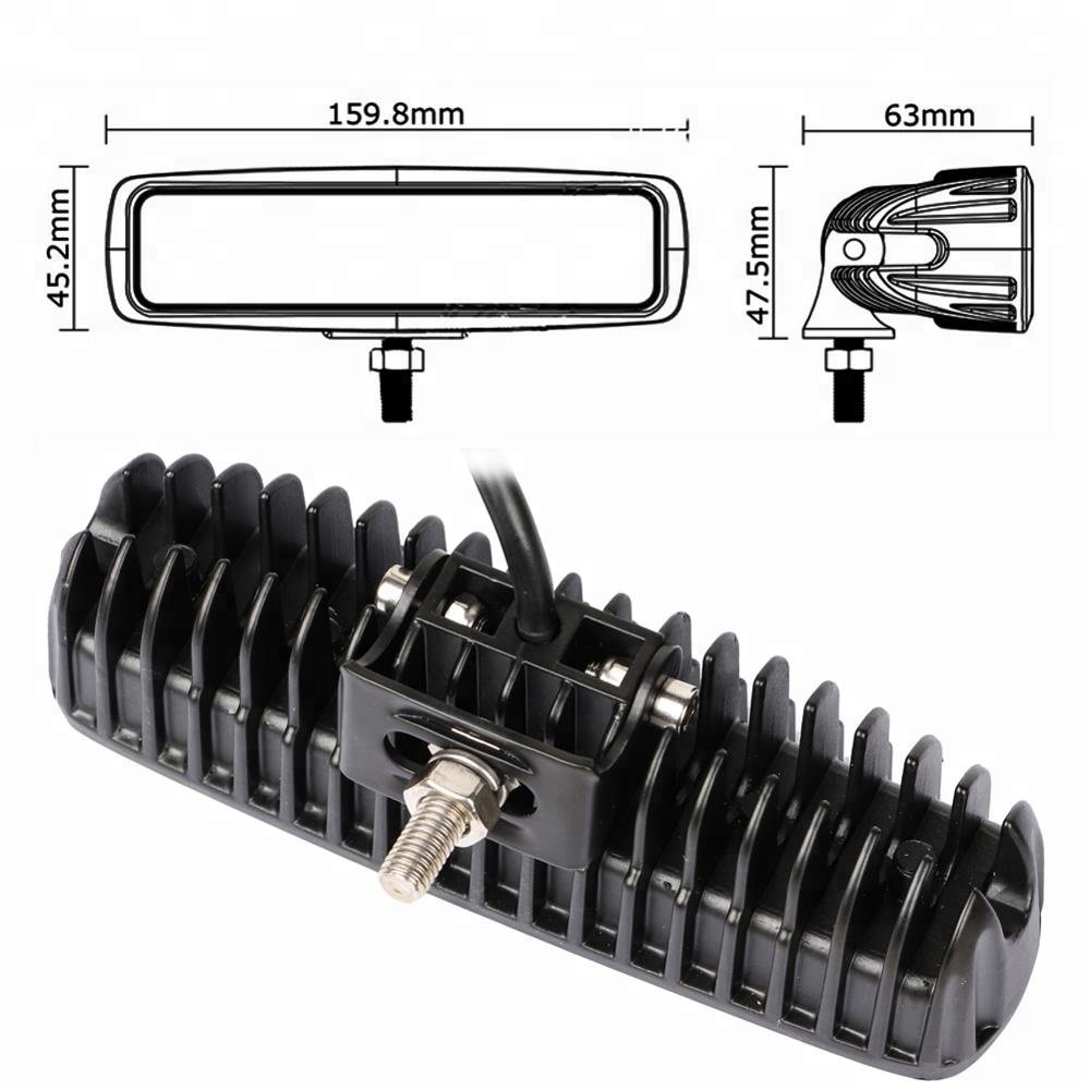 60W Car Led Work Lamps Bar Amber + White Dual Color Combo Beam for SUV Truck ATV Offroad Driving Fog Lamp Auto Work Light DC 12V