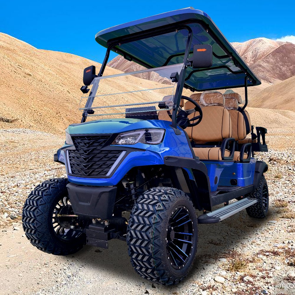 From China Powerful High Performance 48V Electric Golf Cart 4+2 Seat Gokart Cars Adult Gasoline
