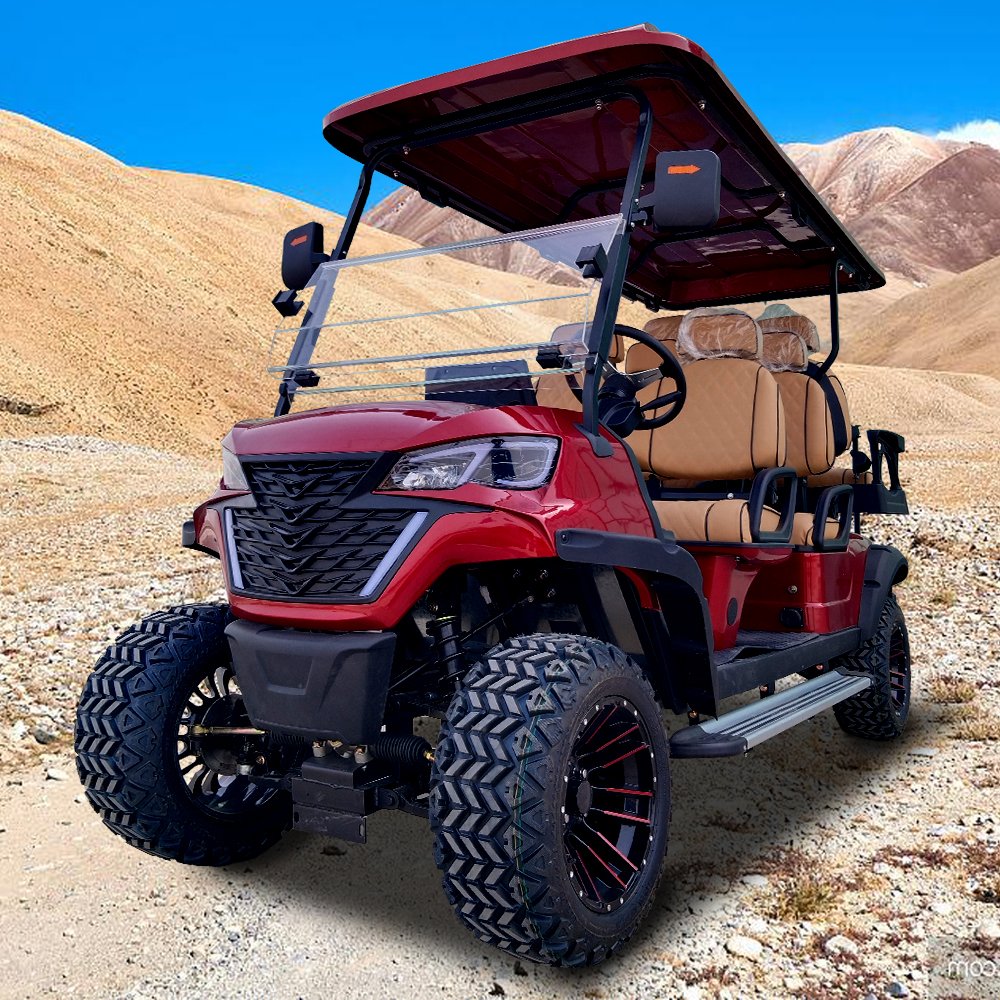 From China Powerful High Performance 48V Electric Golf Cart 4+2 Seat Gokart Cars Adult Gasoline
