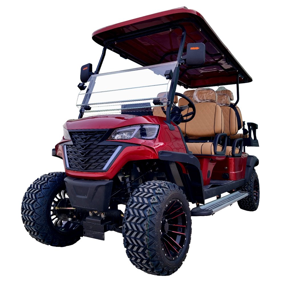 From China Powerful High Performance 48V Electric Golf Cart 4+2 Seat Gokart Cars Adult Gasoline