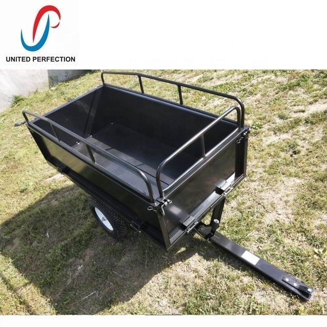 China-Built Heavy Load Steel Dump Cart Best ATV/UTV Trailer With Off-Road Wheels for Garden Use and Motorcycling